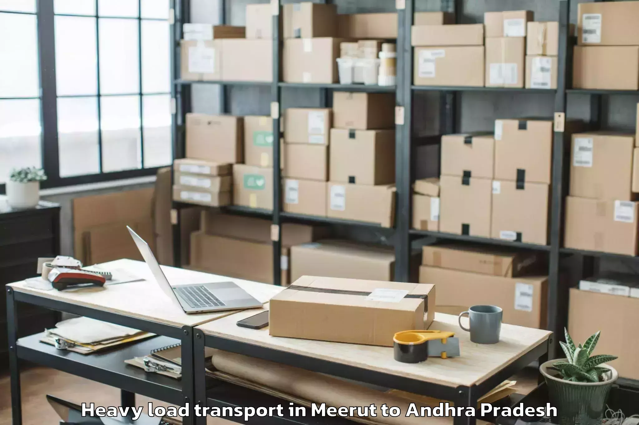 Expert Meerut to Nellore Heavy Load Transport